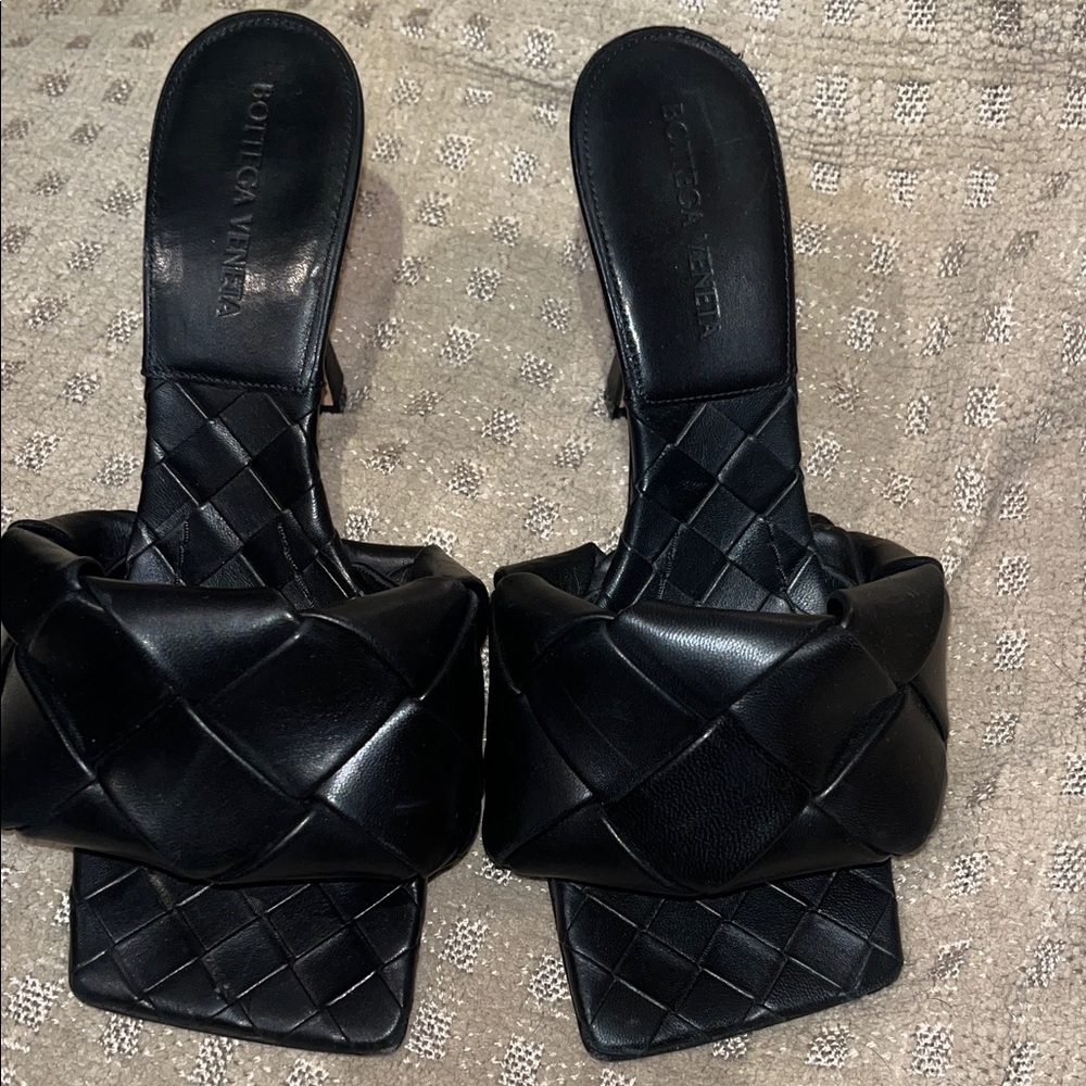 Bottega Veneta Black Quilted Mules